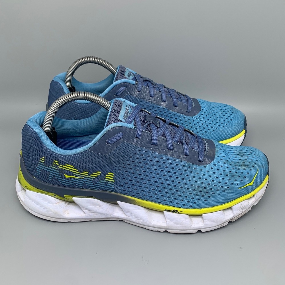 Hoka One Elevon Blue Yellow Running Shoes Men's Sz‎ 8.5